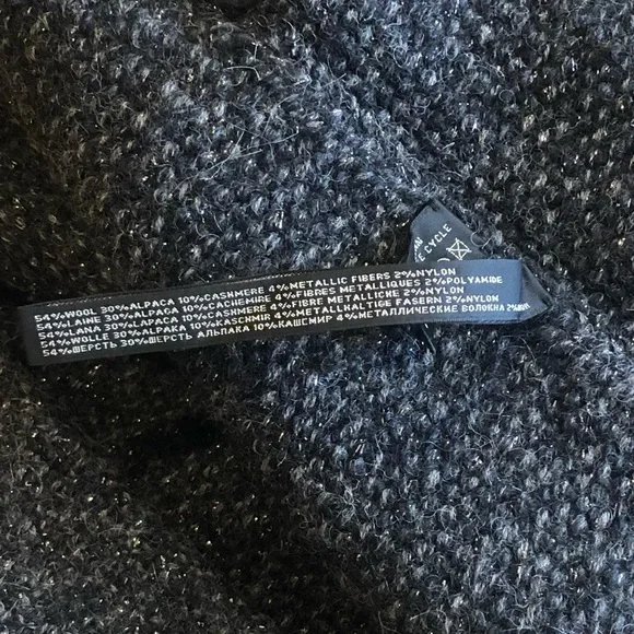Ralph Lauren Winter Cardigan Sweater Black Wool Alpaca Cashmere Womens Sz S. - Picture 4 of 10